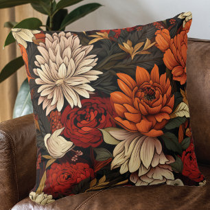 Coussin Automne Chrysanthèmes floraux