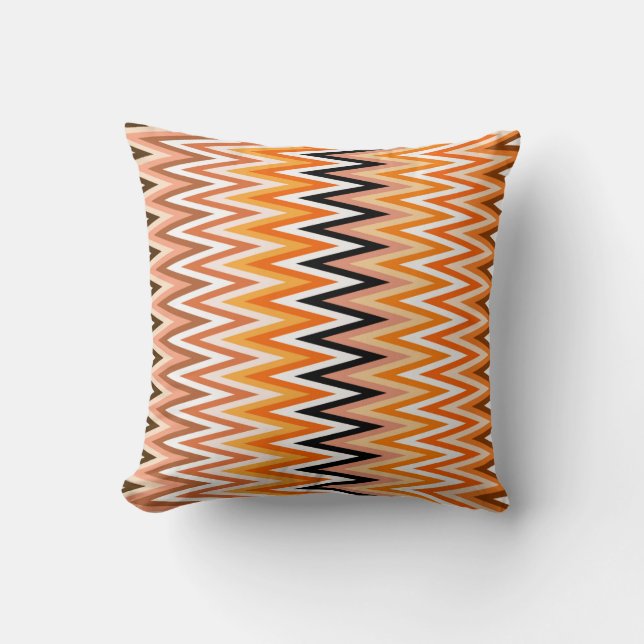 Coussin Automne Couleur Chevron Motif (Recto)