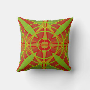 Coussin Automne Couleurs automne Conception géométrique Ab