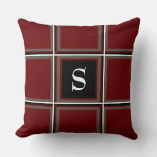 Coussin Automne Couleurs Bourgogne et Brown
