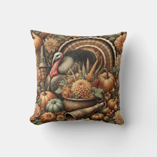 Coussin Automne Farmhouse Saison Turquie Thanksgiving