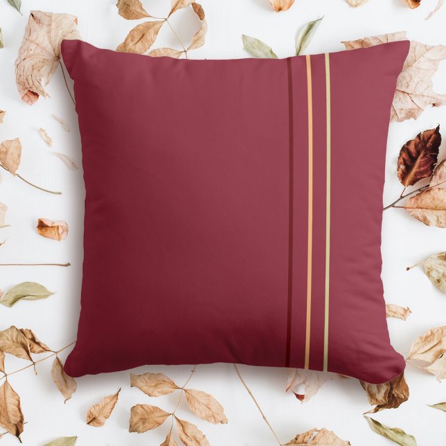Coussin Automne minimaliste rouge foncé (Créateur téléchargé)