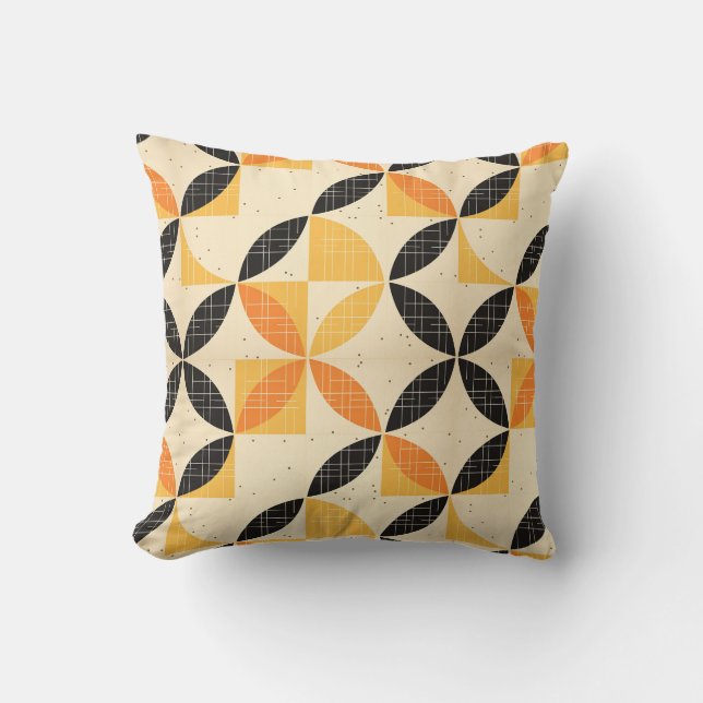 Coussin Automne moderne du milieu du siècle (Recto)