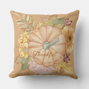 Coussin Automne Orange Thanksgiving Citrouille