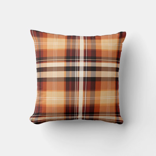 Coussin Automne Plaid Confortable Automne Design Motif (Recto)