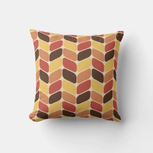 Coussin Automne vintage des rectangles diagonales