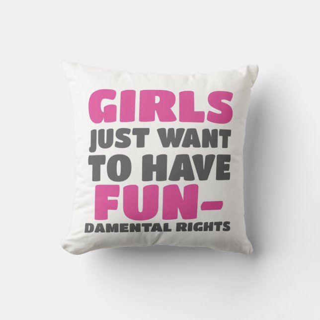 Coussin Autonomisation Les Filles Veulent Avoir Des Droits (Recto)