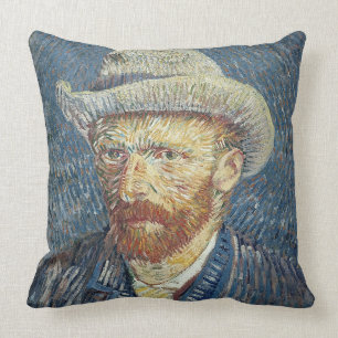 Coussin Autoportrait de Vincent van Gogh avec le chapeau