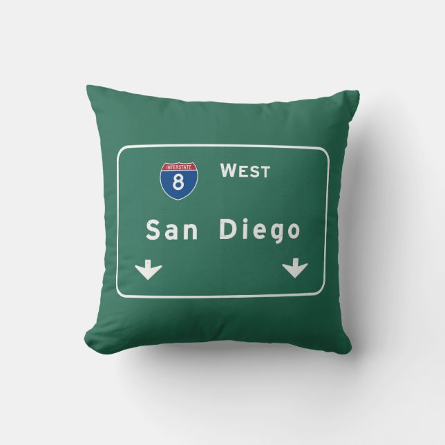 Coussin Autoroute d'autoroute nationale de San Diego la (Recto)