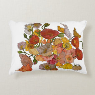 coussin autour de pavots