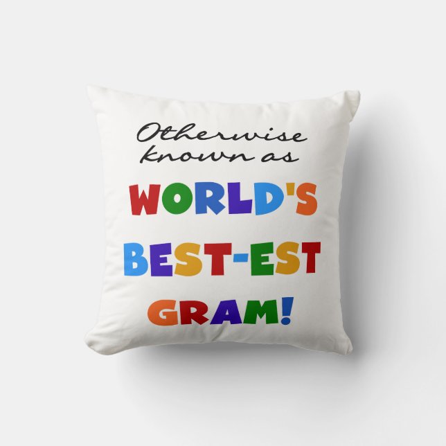 Coussin Autrement connu comme les meilleurs cadeaux de Gra (Recto)
