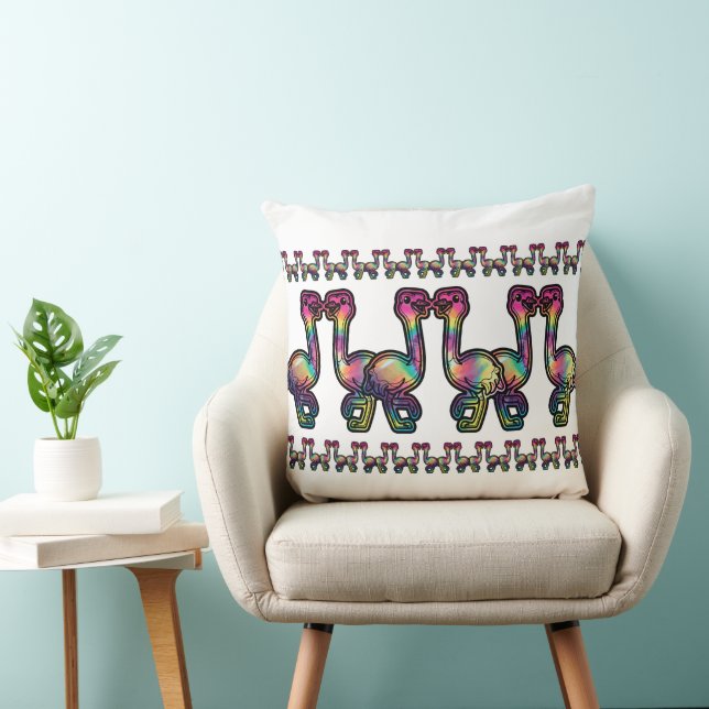 Coussin Autruche Tie-Dye (Chaise)