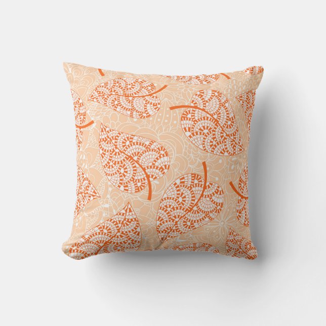 Coussin Autumn background. Leaf seamless patternbackground (Recto)