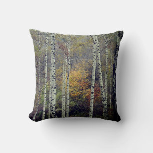Coussin Autumn Birch Forrest Photo Thaillot Cushion