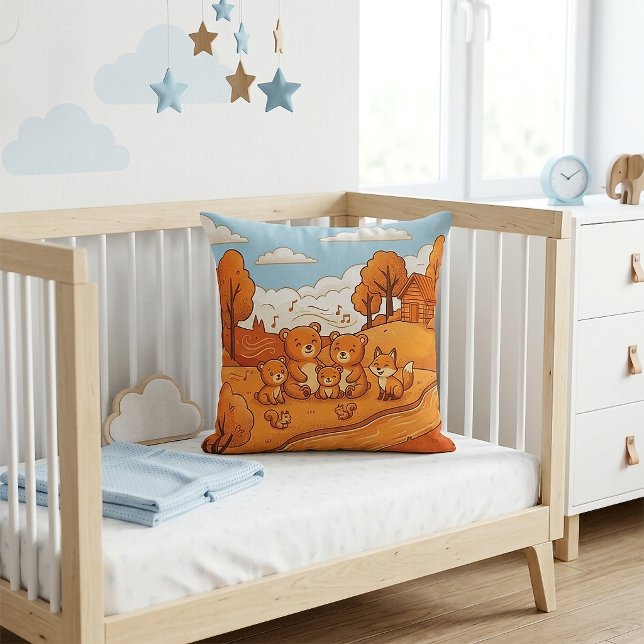 Coussin Autumn Forest Animals (Créateur téléchargé)