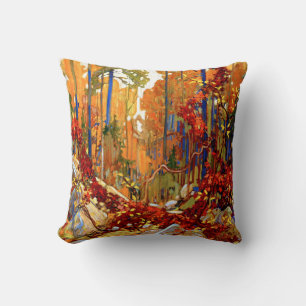 Coussin Autumn Garland, belle peinture de Tom Thomson,
