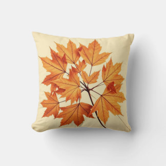 Coussin Autumn Maple Leaf Print: Fall Foliage