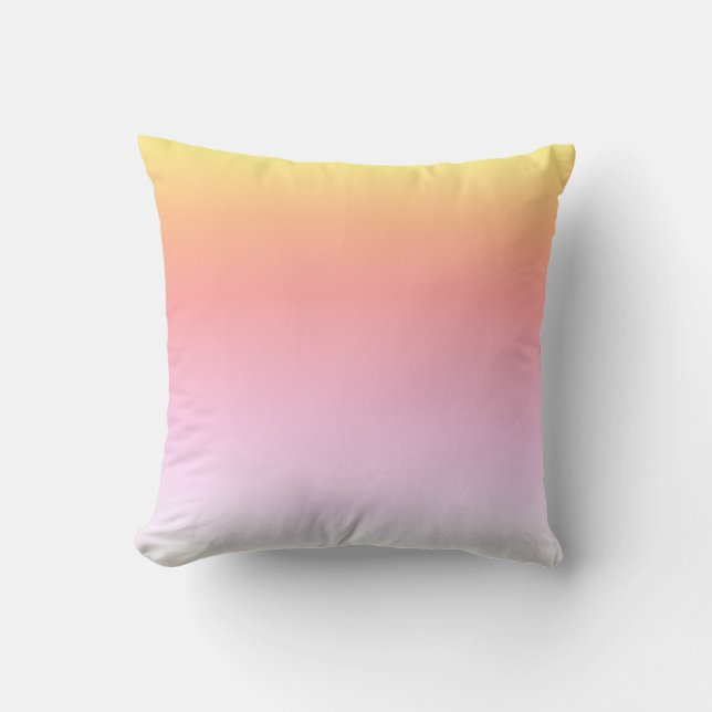 Coussin aux couleurs chaudes jaune doré et blanc m (Recto)