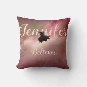 Coussin Aux étoiles sur les ailes d'un porc