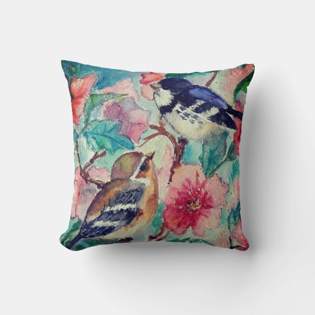 Coussin aux oiseaux mignons (Recto)