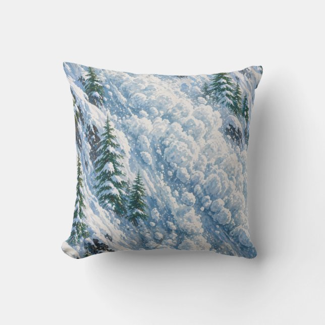 Coussin Avalanche Mountain Snow Scene (Recto)