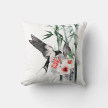 Avaler avec bambou et fleurs Classique