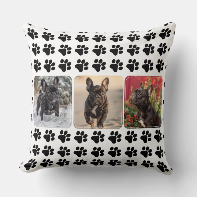 Coussin Avec 3 photos personnalisables Paw-trait Perfectio (Recto)