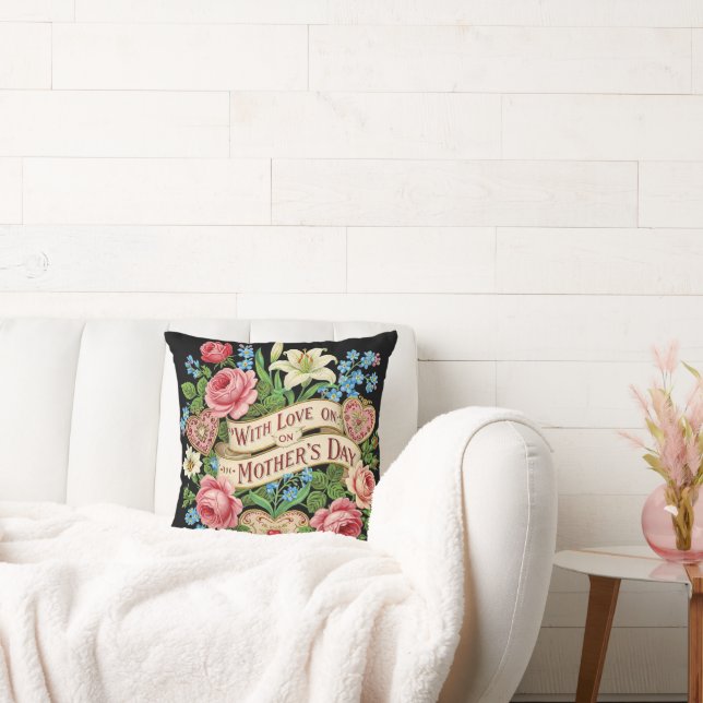 Coussin Avec amour pour la fête des mères (Canapé)