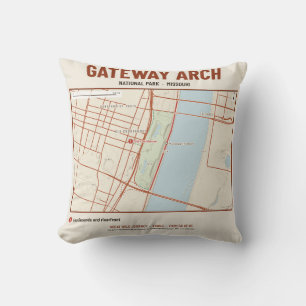 Coussin avec carte du sentier du parc national Gat
