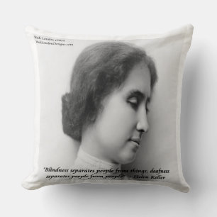 Coussin avec citation célèbre de Helen Keller & so