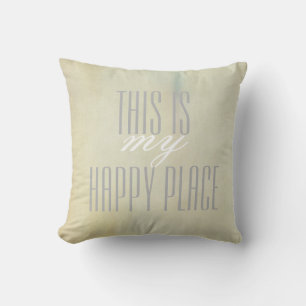 coussin avec citation gris sur pastel aquarelle