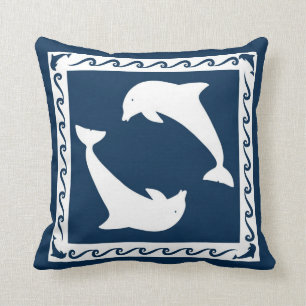 Coussin avec des dauphins
