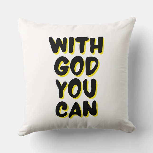 Coussin Avec Dieu, Vous Pouvez Fonder La Foi (Verso)
