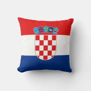 Coussin avec drapeau de Croatie x drapeau
