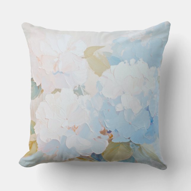 Coussin avec Hydrangeas, Fleurs d'été (Recto)