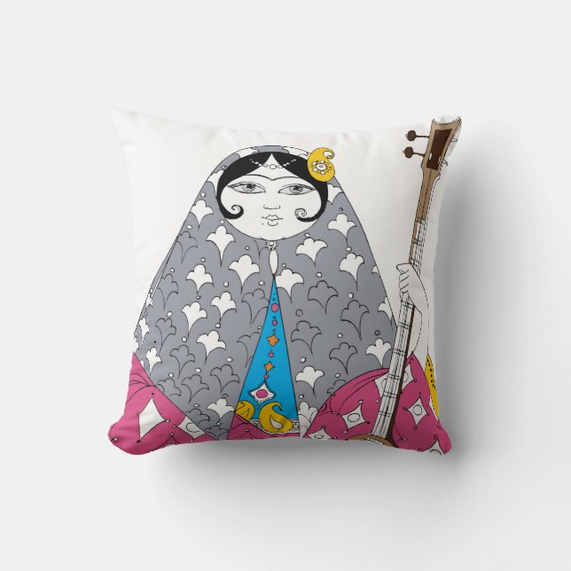 Coussin avec le chiffre de Shahrzad de Graphita (Recto)
