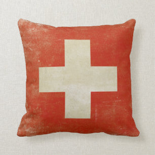 Coussin avec le drapeau affligé de Suisse