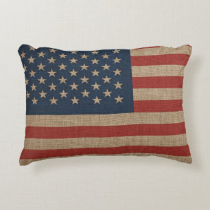 Coussin avec le drapeau des Etats-Unis sur la