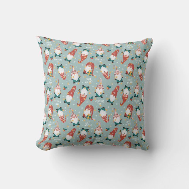 Coussin Avec le Père Noël : Noël plein de coeur (Recto)