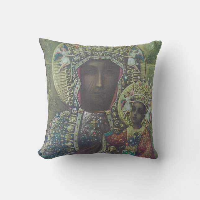 Coussin avec Madone noire et enfant (Recto)