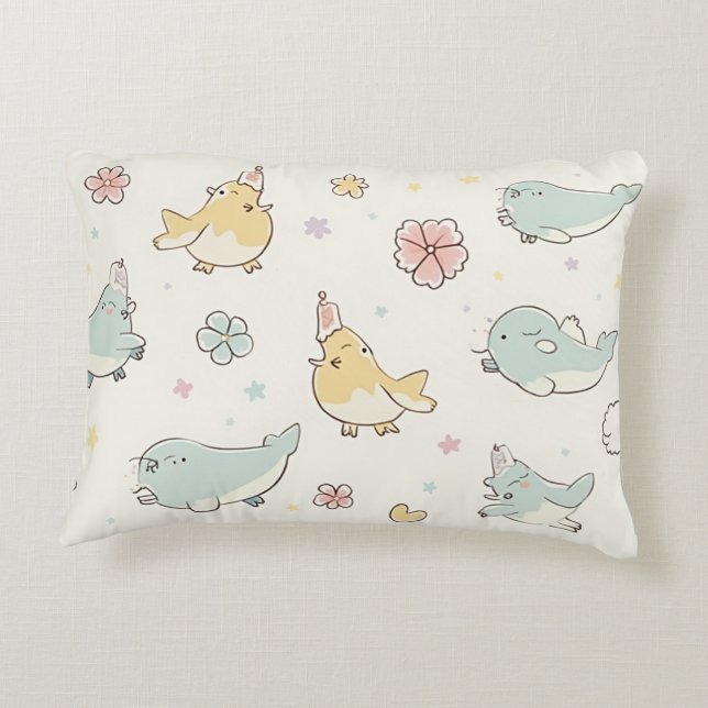 Coussin avec motif animal mignon (Dos)