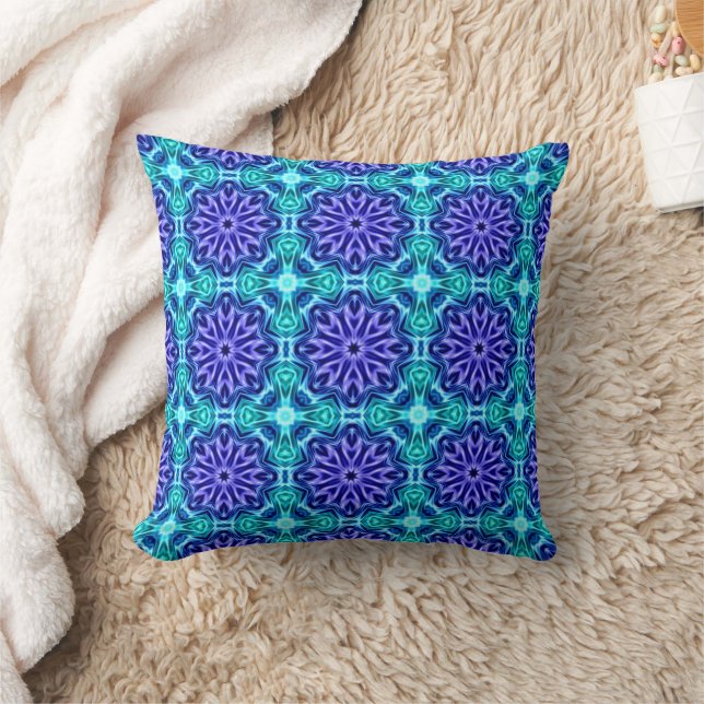 Coussin avec motif bleu (Couverture)