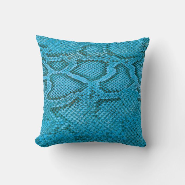 Coussin avec motif serpent bleu (Recto)