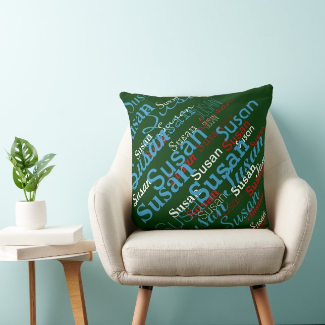 Coussin avec nom personnalisé (Chaise)
