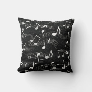 Coussin avec notes musicales