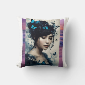 coussin avec papillons