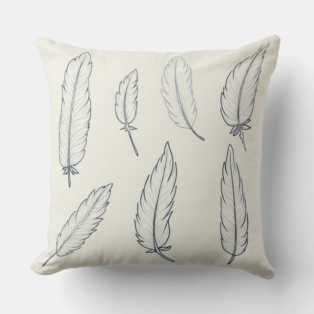 Coussin avec peinture de plume (Recto)