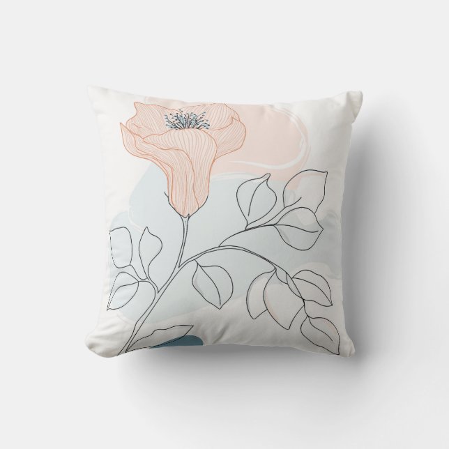 coussin avec plantes stylisés (Recto)