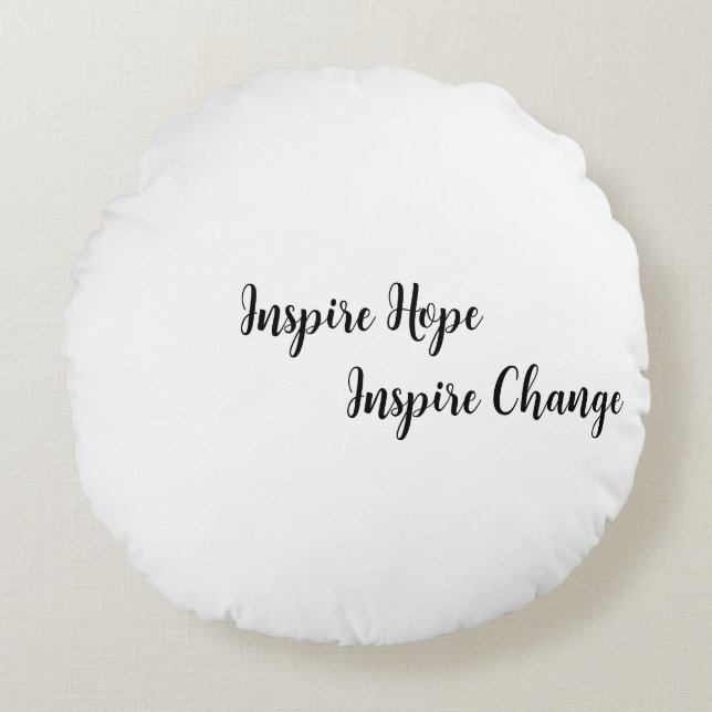 Coussin avec texte inspirer espoir inspirer change (Devant)