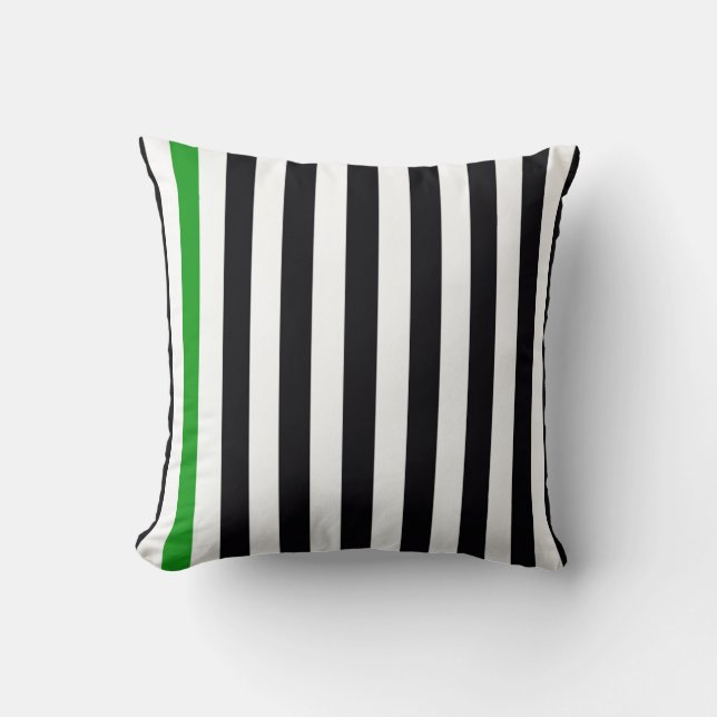 Coussin Avec une rayure verte (Recto)